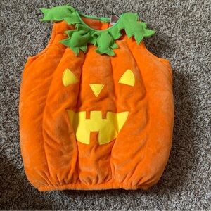 Hallows eve Kids Pumpkin Costume - Orange and Green size 3T